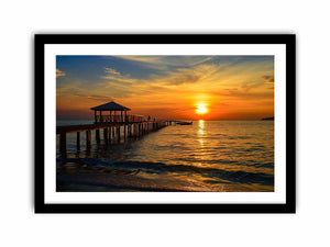 Sunset Pier Art Print