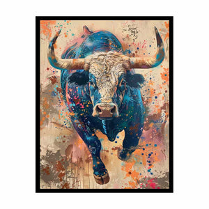 Bucking Bull Painting
