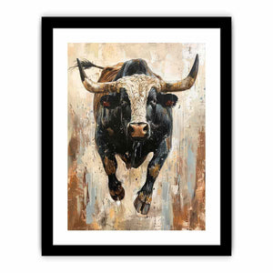 Running Bull Art Print