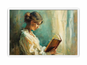 Woman Reading Framed Print