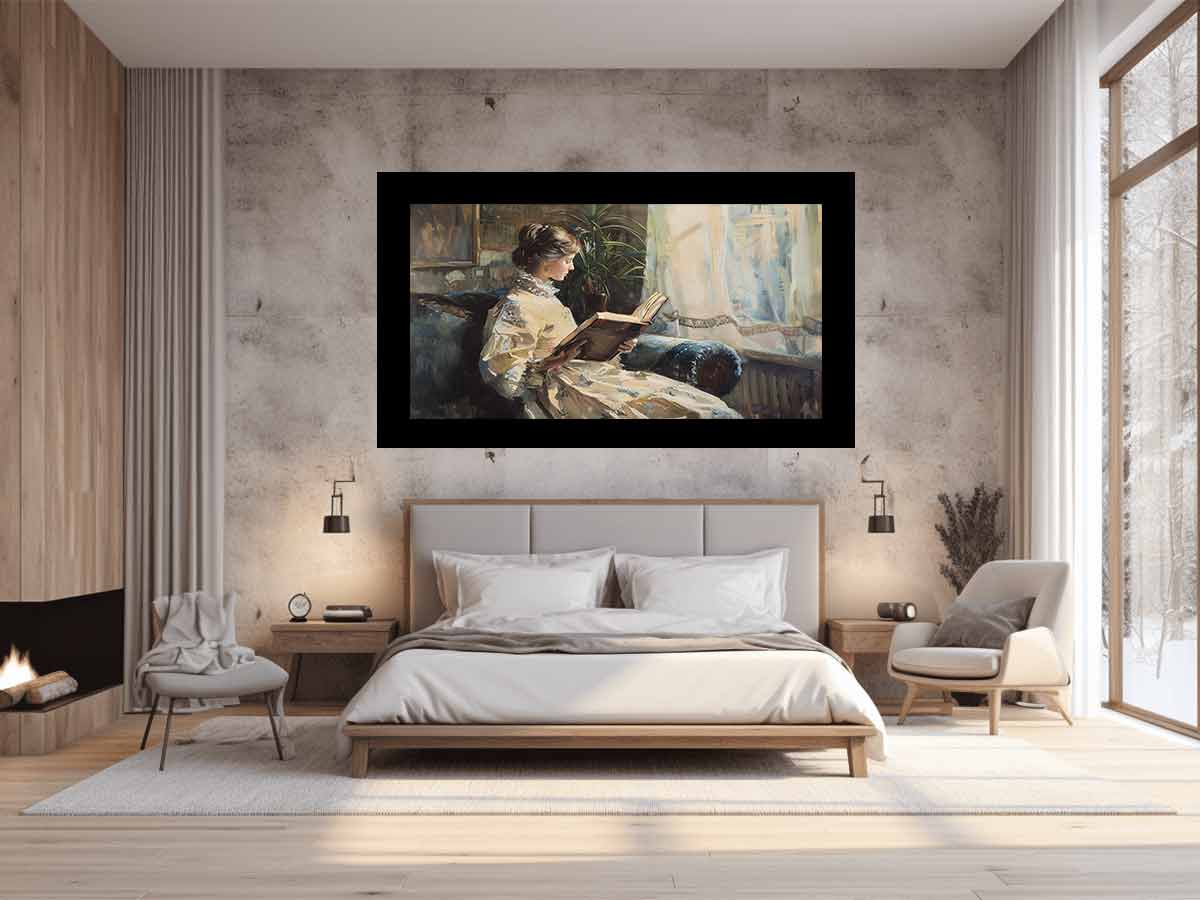 Woman Reading Painting