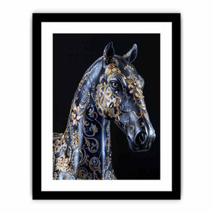 Blue Horse Art Print