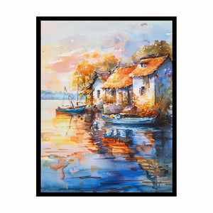 Coastal Village Painting
