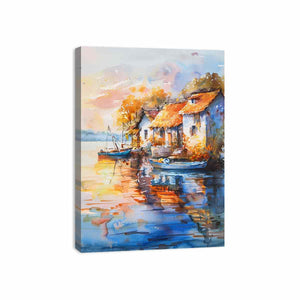 Coastal Village Canvas Print