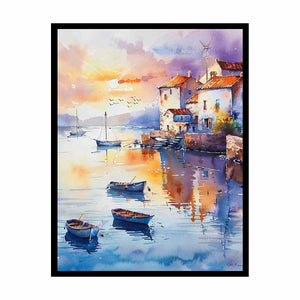 Coastal Village Painting