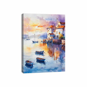 Coastal Village Canvas Print