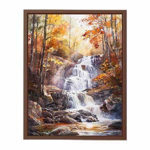Forest Waterfall Poster