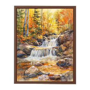 Forest Waterfall Poster