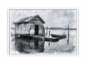 Fishing Shack Framed Print