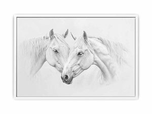 Two Horses Framed Print