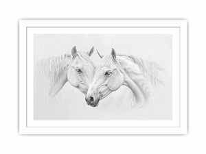 Two Horses Streched canvas