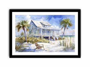 Beach House Art Print