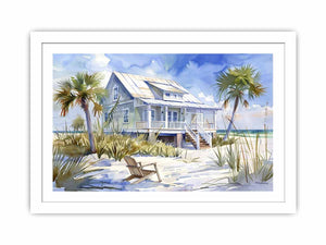 Beach House Streched canvas
