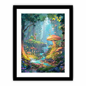 Cartoon Forest Art Print