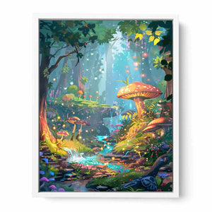 Cartoon Forest Framed Print