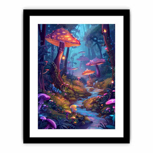 Cartoon Forest Art Print