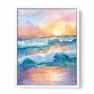 Watercolor Beach Framed Print