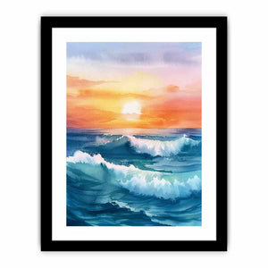 Watercolor Beach Art Print