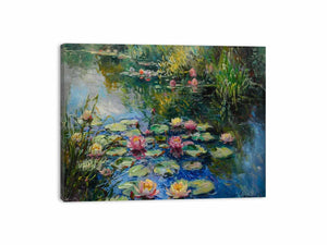 Lily In Lake Canvas Print