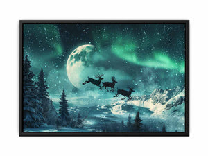 Flying Reindeer Painting