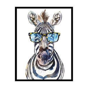 Zebra With Glasses Painting