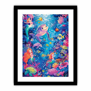 Playfull Underwater Art Print