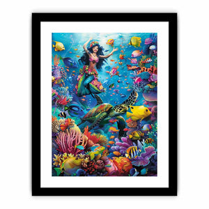 Playfull Underwater Art Print