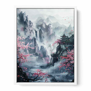 Asian Landscape Framed Print