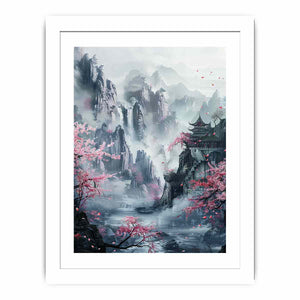 Asian Landscape Streched canvas