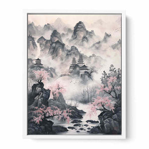 Asian Landscape Framed Print