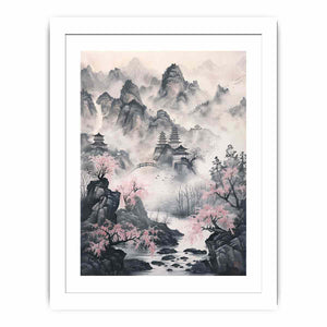 Asian Landscape Streched canvas