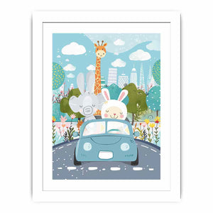 Kids Car Streched canvas