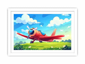 Kids Plane Streched canvas