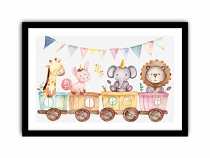 Kids Train Art Print