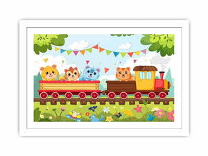 Kids Train Streched canvas