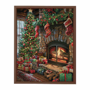 Festive Fireplace Poster