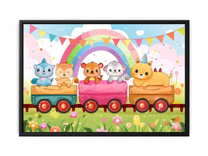 Rainbow Train Painting
