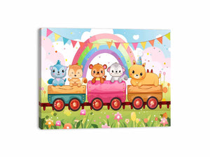 Rainbow Train Canvas Print