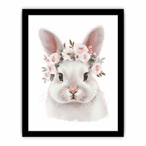 White Bunny Art Print