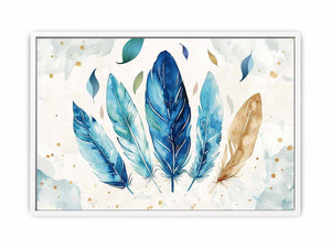 Boho Feathers Framed Print