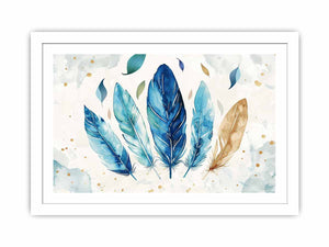Boho Feathers Streched canvas