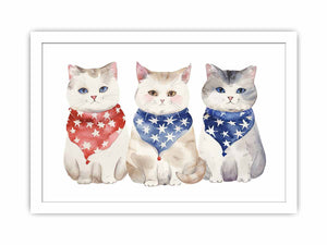 3 Cats Streched canvas