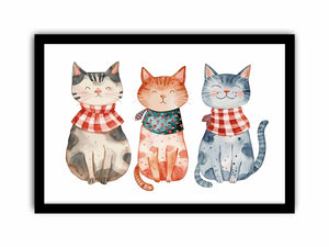 3 Cats Art Print