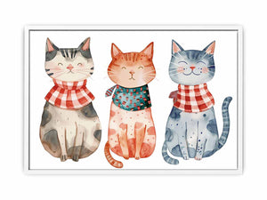 3 Cats Framed Print