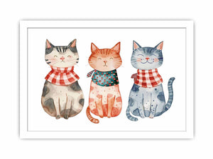 3 Cats Streched canvas
