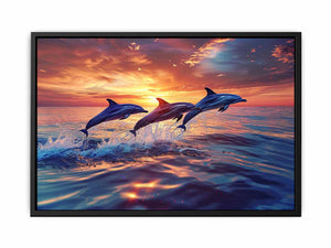 Flying Dolphins Painting