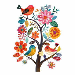 Cute Flower Birds
