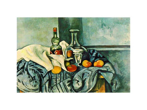 Still Life with Peppermint Bottle by Paul Cezanne