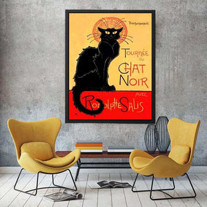 Le Chat Noir By Steinlen Painting