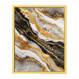 Black Gold Marble Painting Streched canvas